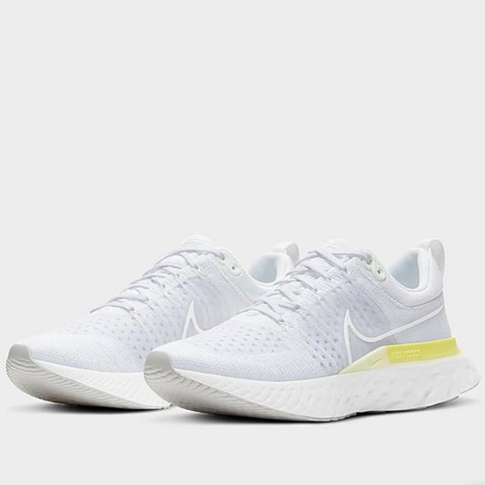 NIKE  React Infinity flyknit 2 Running White platinum tint/ light citron 10.5